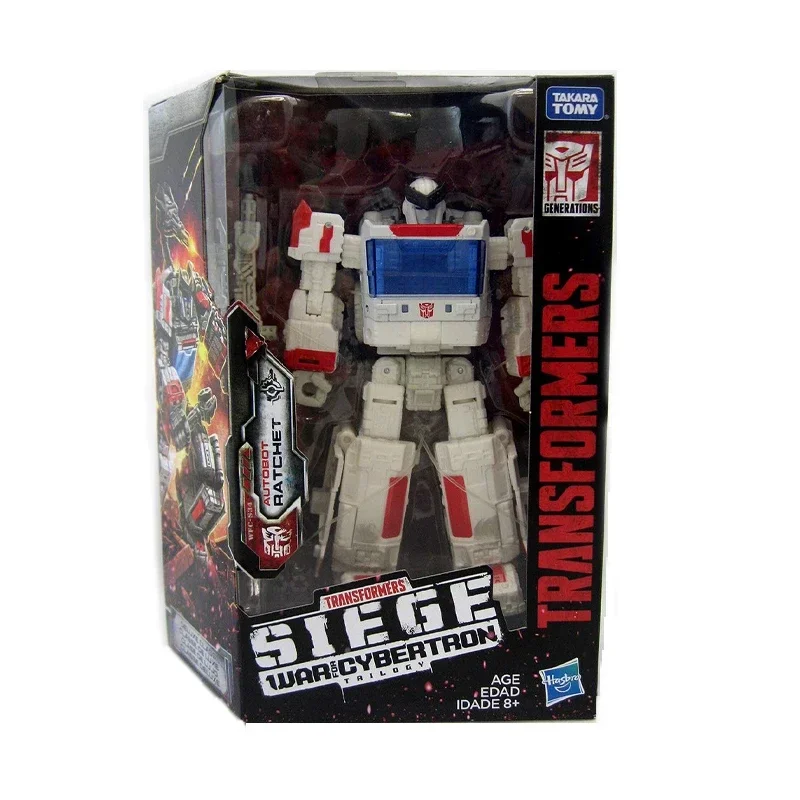 Hasbro Transformers Generations War for Cybertron Siege Deluxe Wfc-S34 Autobot Ratchet Action Figures Boy Birthday Surprise Gift