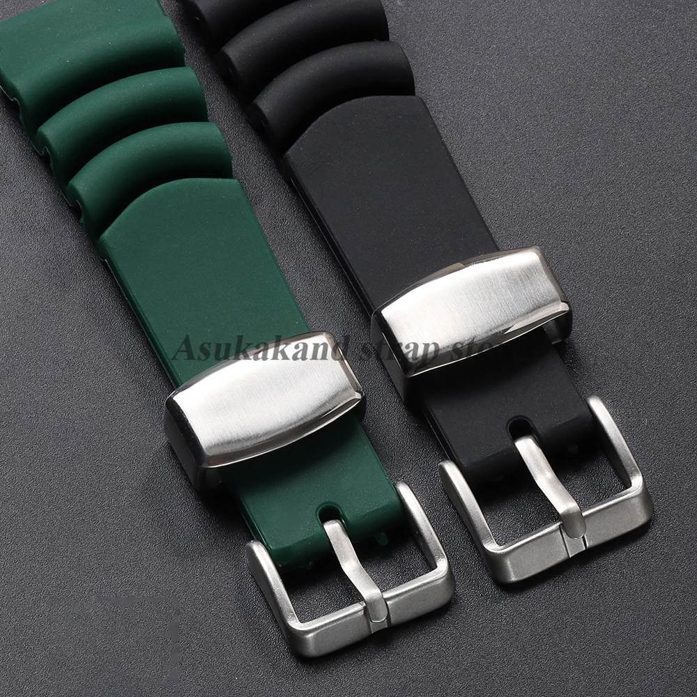 Silicone Watch Strap for Seiko SKX007 009 Diving 007 Abalone Canned 20mm 22mm Men's Sport Watchband Waterproof Diving Bracelets