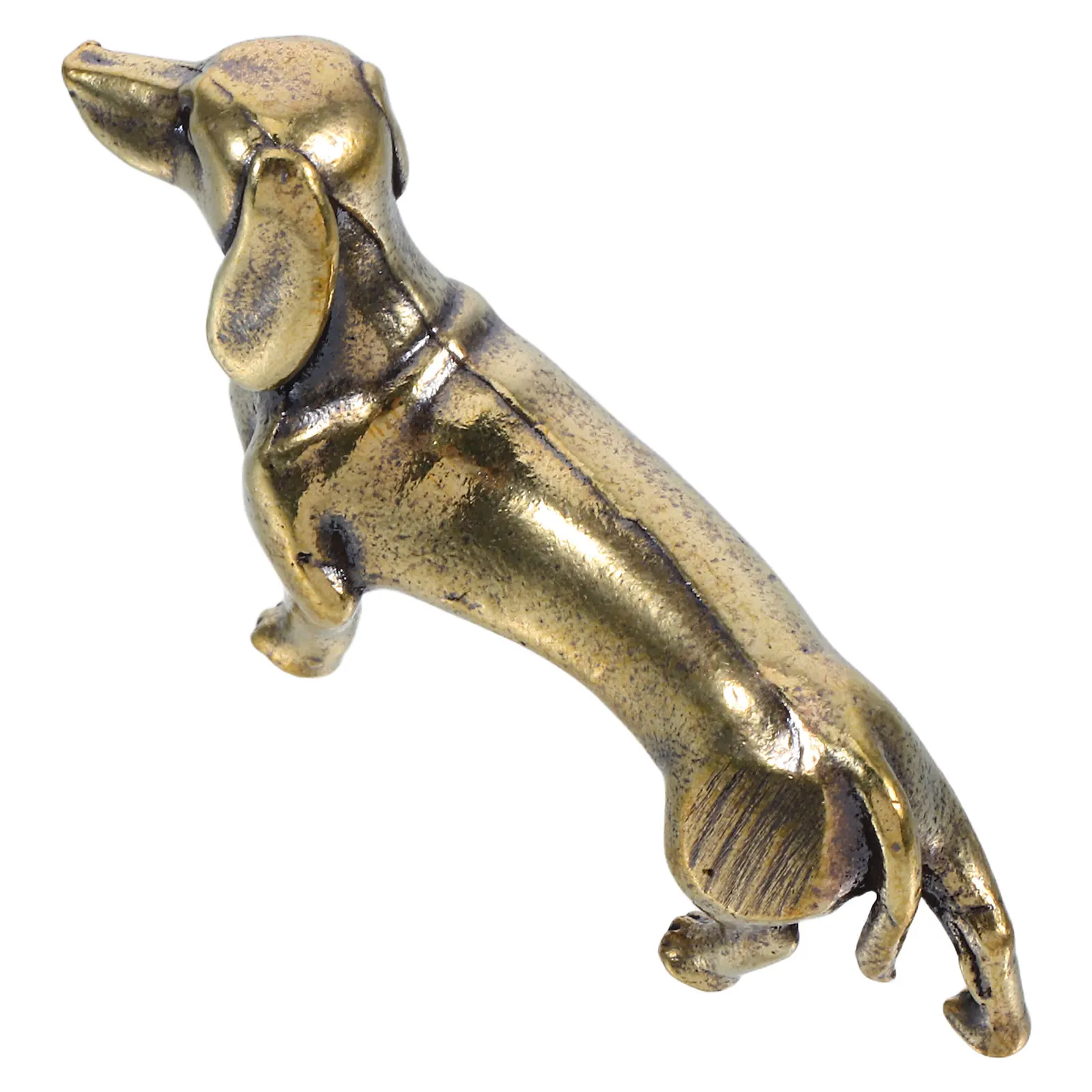 

Brass Dachshund Miniature Decor Animals Household Miniatures Office Statue