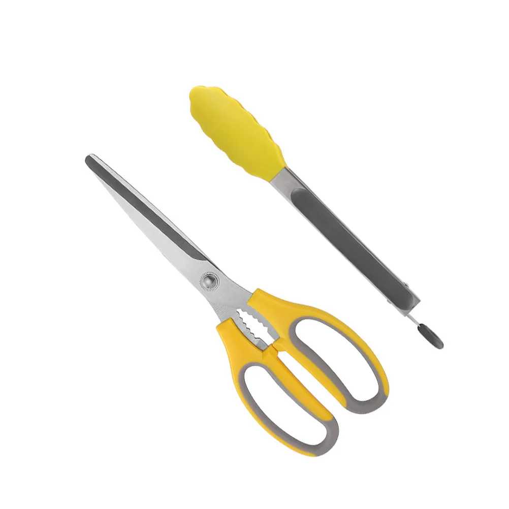 

Набор кухонных ножниц-щипцов для мяса, 1 шт., из нержавеющей стали, усиленные, с нескользящими ручками, многофункциональный инструмент для приготовления пищи и барбекю