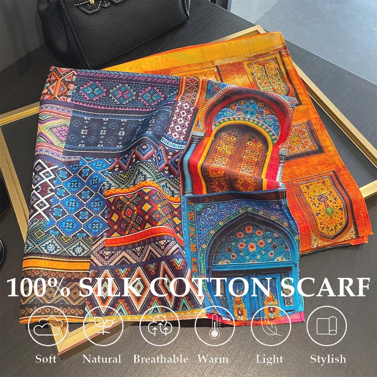 

Новый шарф из 100% натурального шелка, женский весенне-летний квадратный шарф с принтом, модная универсальная шаль, сумка для одежды, аксессуары, шарф