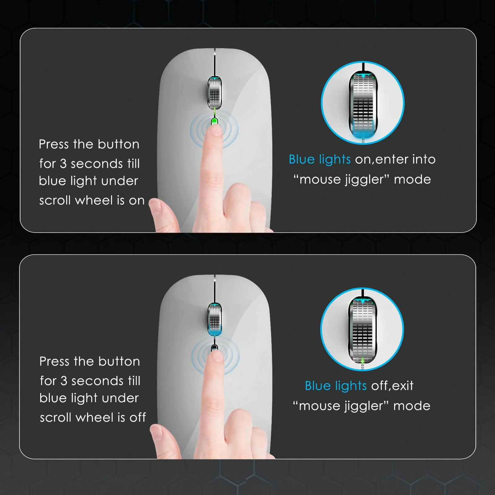 

Mouse Jiggler Anti-Hibernate Auto-Move Cursor Virtual Wireless Bluetooth Mouse Prevent Computer Lock Screen Mover D Easy Install