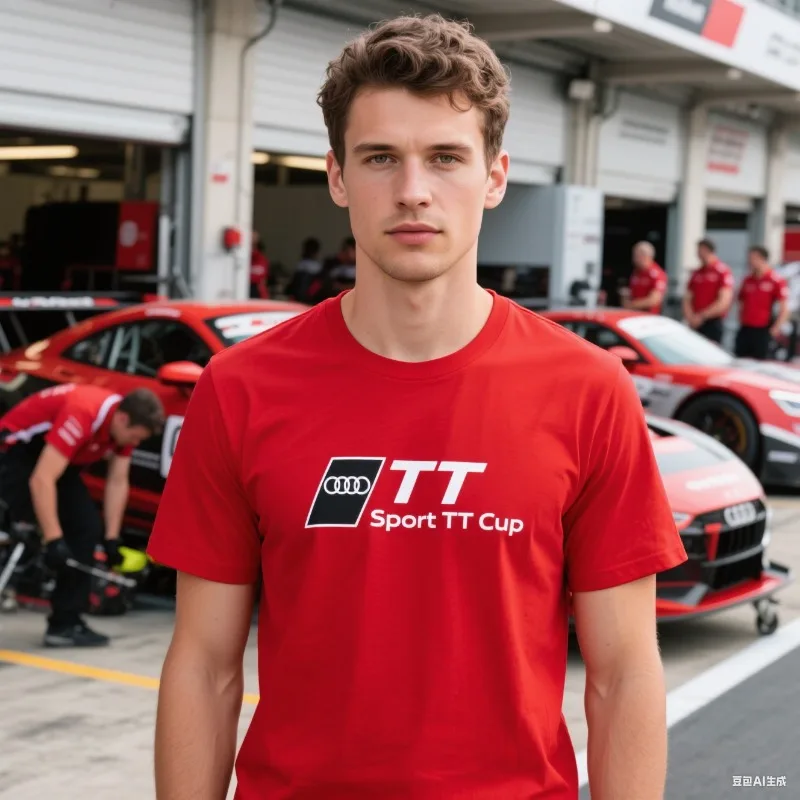 

​ ​ Мужская футболка Audi Club Racing с графическим рисунком, спортивная футболка с чашкой Tt, винтажная хлопковая рубашка, летняя уличная одежда в стиле автоспорта
