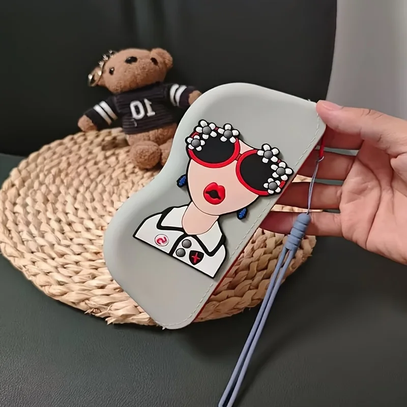 กล่องใส่แว่นตาซิลิโคนสําหรับจัดเก็บ มีหูหิ้วสําหรับแขวน เหมาะสําหรับการเดินทางและแบบพกพา มันกันน้ํา