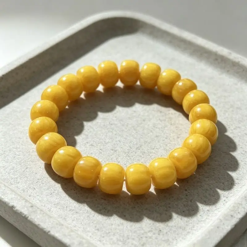 Classic Ethnic Style Old Pearl Yellow Honey Bracelet.