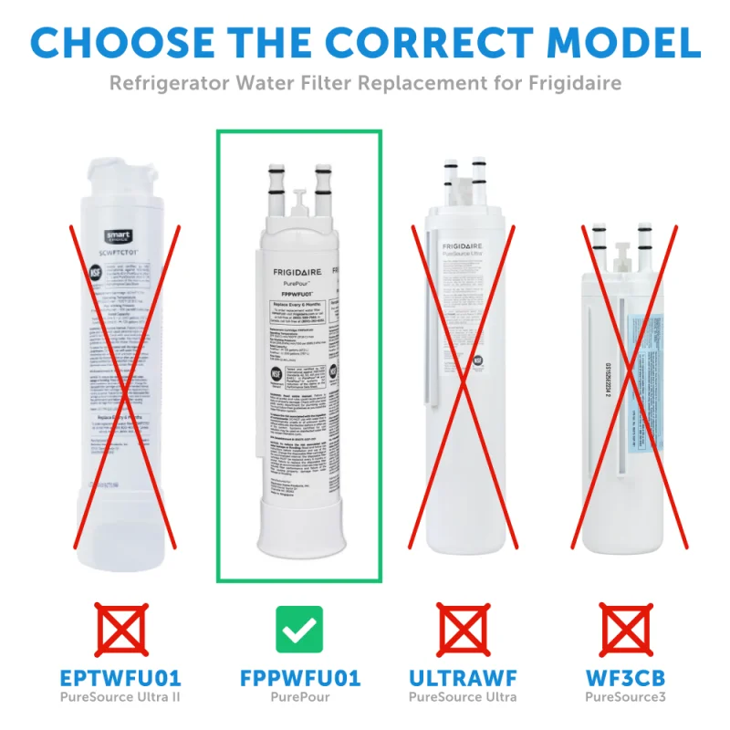 Filtre à eau de remplacement FPPWFU01 PWF-1 réfrigérateur pour 4960476, AP6989904, EAP16218782, PD00072405, PS16218782.