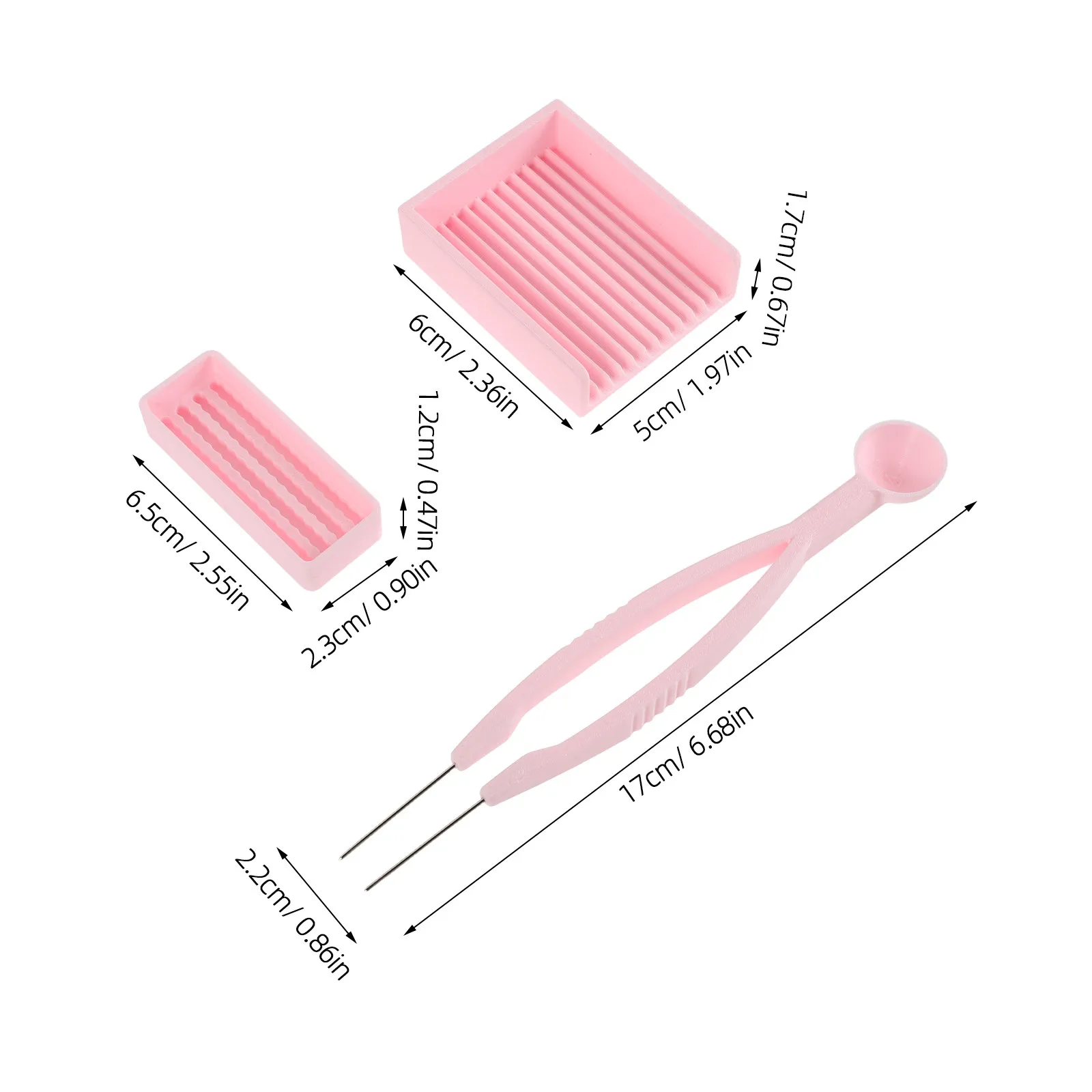 1Set Fuse Bead Double Needle Tweezer 2.6mm Aligner Tray Efficient Bead Sorting Picking Tool DIY Craft Jewelry Making