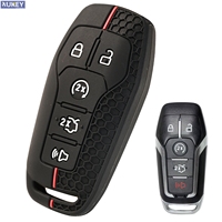 Remote Silicone Car Key Chain Ring Shell Cover Case Holder 5 Button For Ford Explorer Edge Mustang F Series Truck 2015 2016 2017