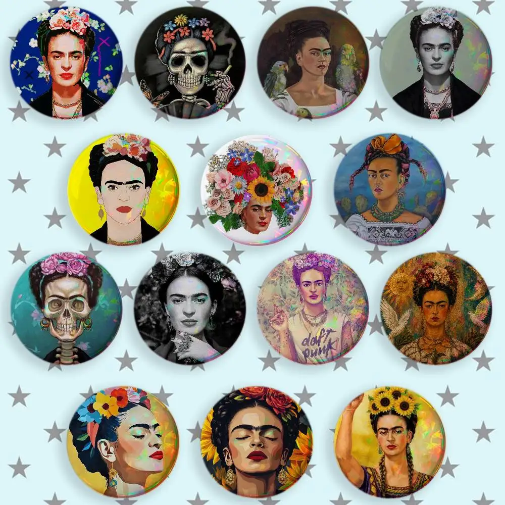 F-Frida-s K-Kahlo-g Art Brooches Cartoon Badge Pins Backpack Hat Accessories Friend Gift
