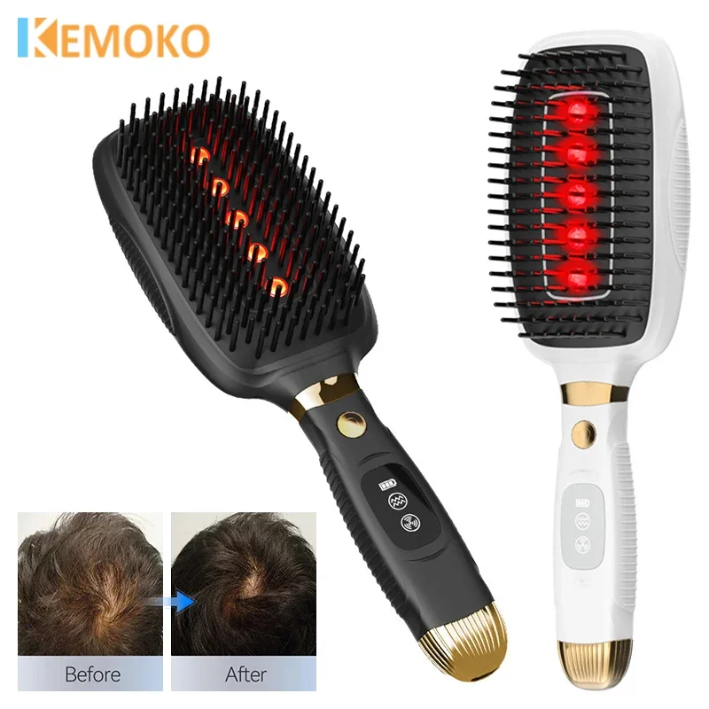 

Electric Head Massage Comb Anti Hair Loss Infrared Hair Growth Comb Scalp Massager Red Light Treatment EMS Vibration Head Scalp