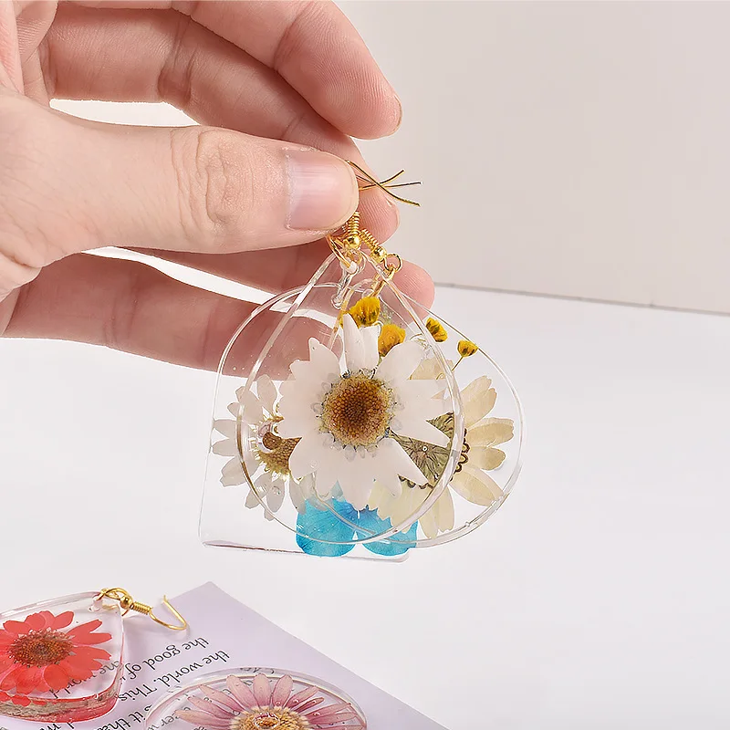 DIY Crystal Glue Drop Epoxy Resin Geometric Earrings Mold Necklace Pendant Silicone Mold Keychain Jewelry Handmade Crafts Making