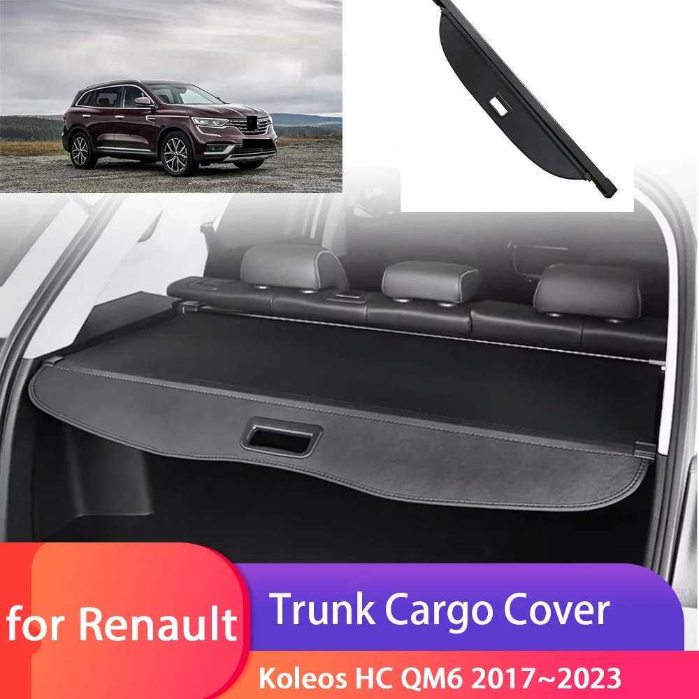 Car Trunk Cargo Cover for Renault Koleos HC Samsung QM6 2017~2023 Security Shield Rear Rack Curtain Partition Privacy Accessorie