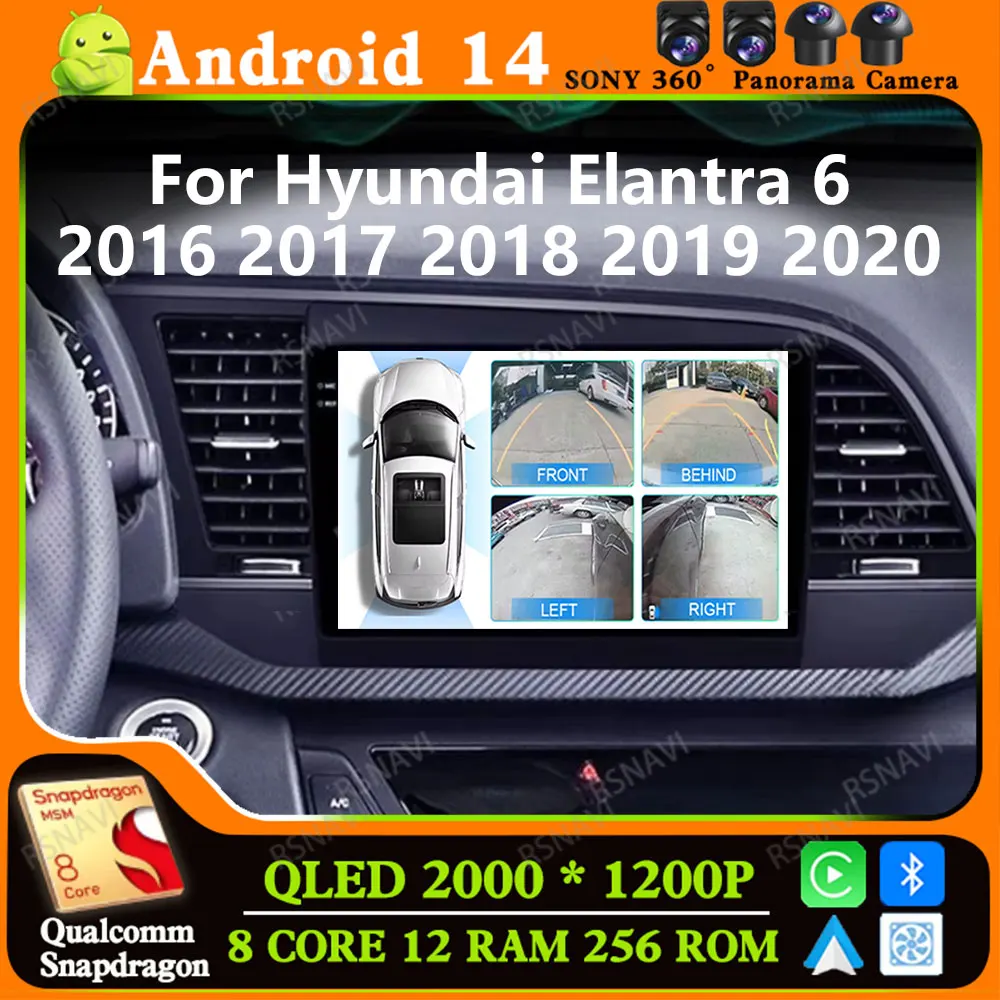 

Andoird 14 Car Radio For Hyundai Elantra 6 2016 2017 2018 2019 2020 2 DIN Viedo Player Stereo Navigation BT Head Unit DVD GPS