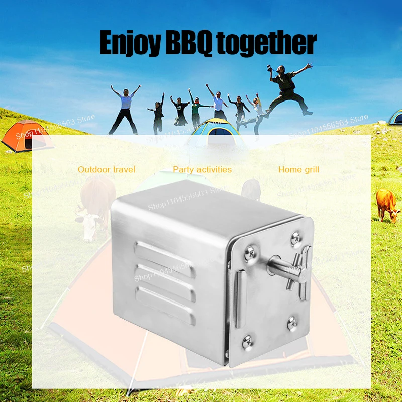 BBQ Grill Rotating Motor - Stainless Steel Spit Rotisserie Motor for Roasting Furnace (Lamb/Piglet/Chicken)