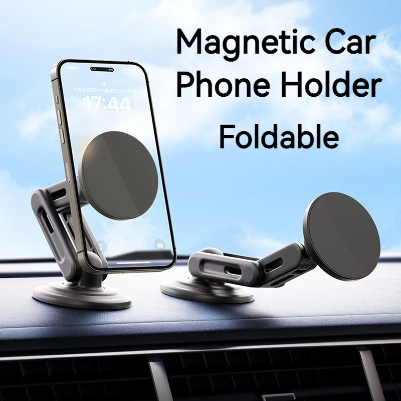 

Magnetic Car Phone Holder 360 Rotation Adjustable Foldable Phone Stand for Iphone 15 14 13 12 11 Pro Max Samsung Xiaomi In Car