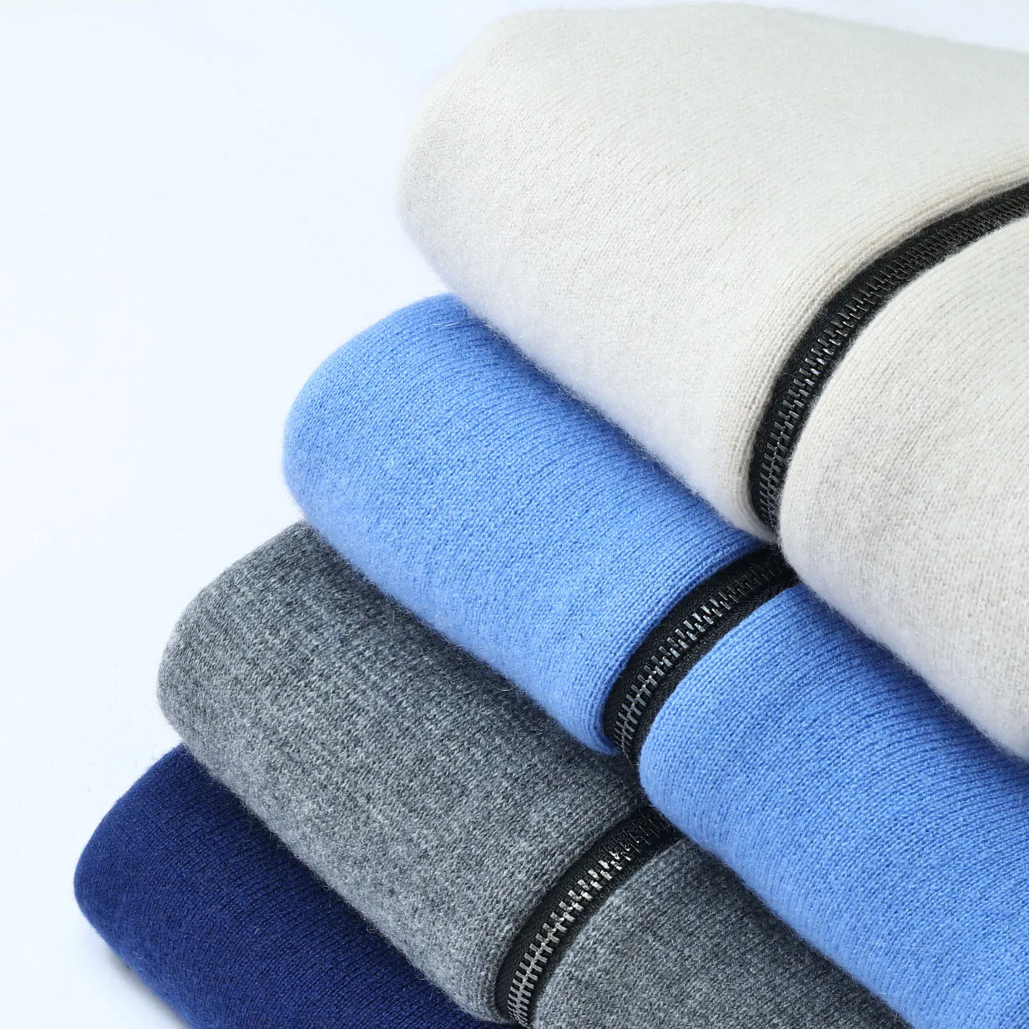 Men's Baseball Collar Zipper Cardigan 100% Cashmere Knitted Sweater Casual Thick Jacket Autumn Winter Warm Men's Clothing  8202