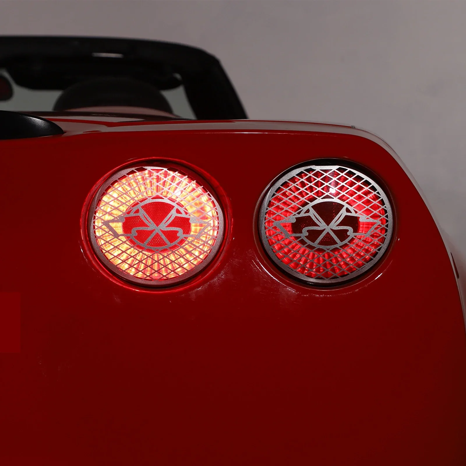 

For Chevrolet Corvette C6 2005-2013 Stainless Steel Black/Silver Car Tail Light Cover Trim Sticker Car Accessories