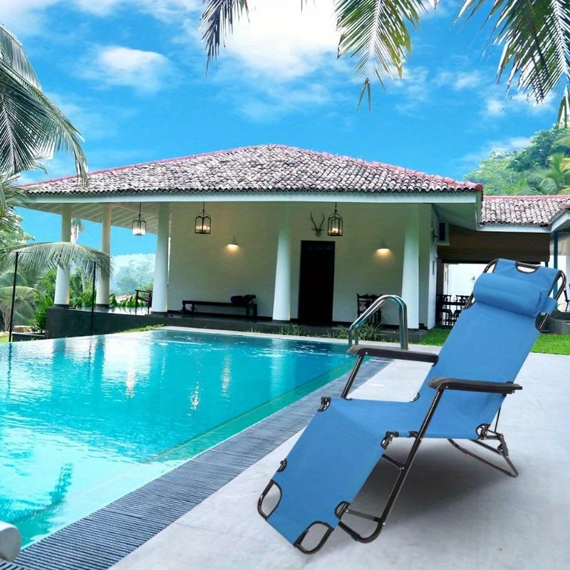

Folding Chaise Zero Gravity Chair Lounge Patio Chair Outdoor Yard Beach Lawn Outdoor Adjustable Patio Holder Trays