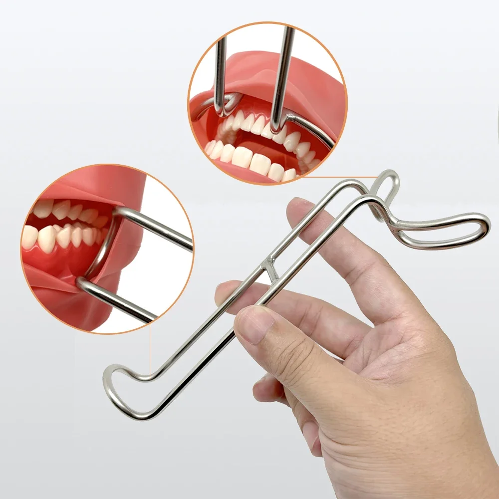 

Стоматологический внутриротовой ретрактор для губ и щек, двусторонний инструмент из нержавеющей стали для расширения рта и осмотра полости рта