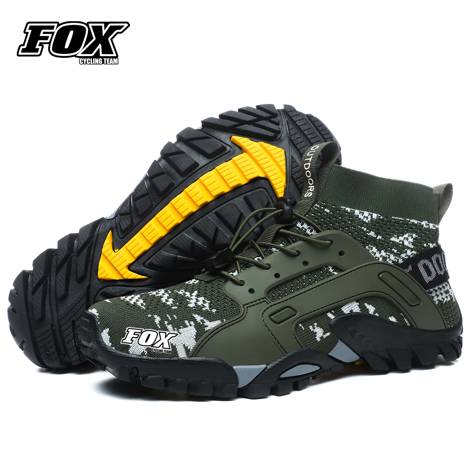 

Men Mountain Bike Sneakers FOX Cycling Team Breathable Road Bicycle Shoes Non-Slip Racing Riding Footwear Spatilha Ciclismo Mtb