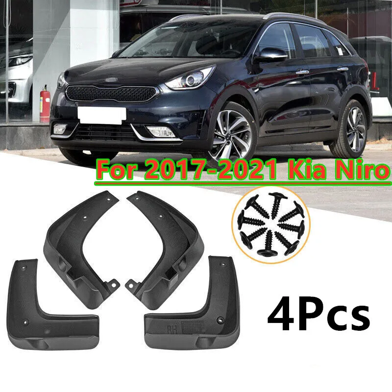 

4 шт. передние и задние брызговики, брызговики, крышка крыла для Kia Niro EV 2017-2019