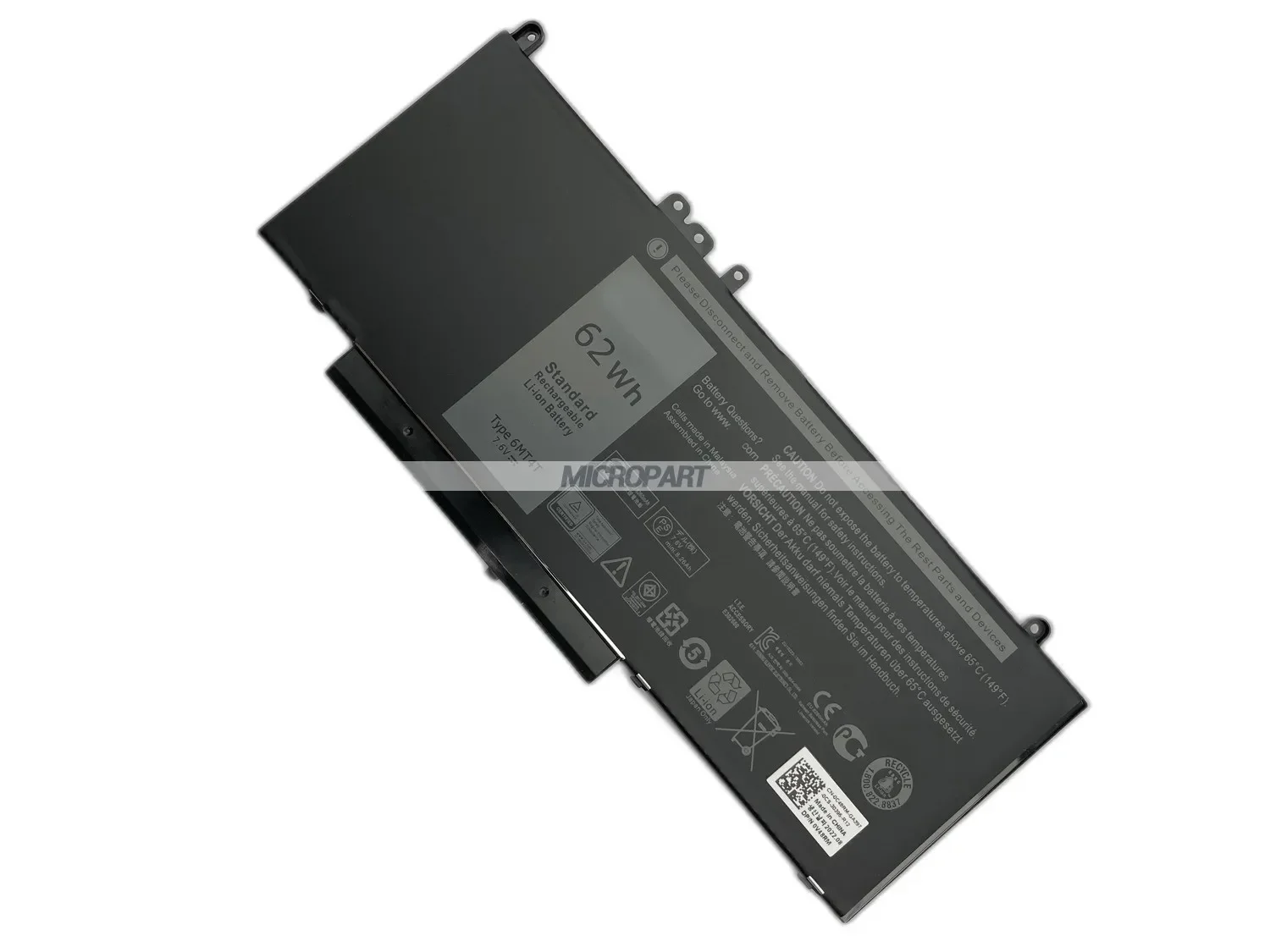 Batterie de secours alimentée Wh 6MT4T pour ordinateur portable, batterie de rechange pour Dell Latitude E5450, Latitude E5470, Latitude E5550, longue durée de vie de la batterie, 7.6V