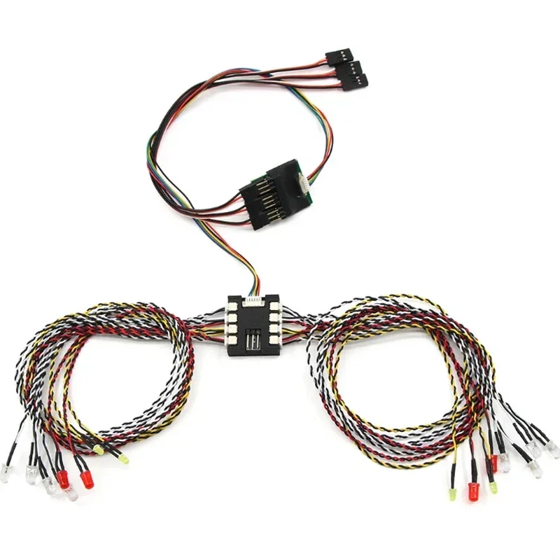 Clignotant de groupe de feux avant et arrière à 16 LED, système d'éclairage pour voiture RC Inoler, Trxs, TRtage, Axial, SCX10, WPL, D12, MN99S, MN86S