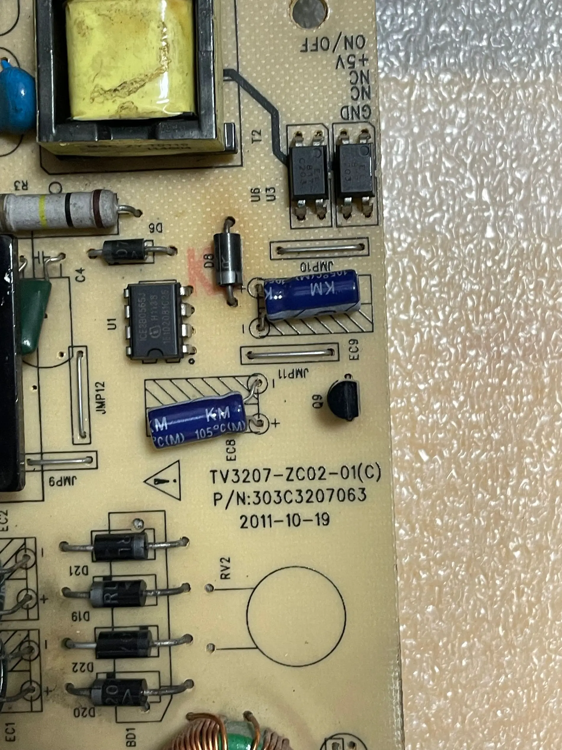 LE32MUK1 LCD TV Power Supply Board TV3207-ZC02-01(B)