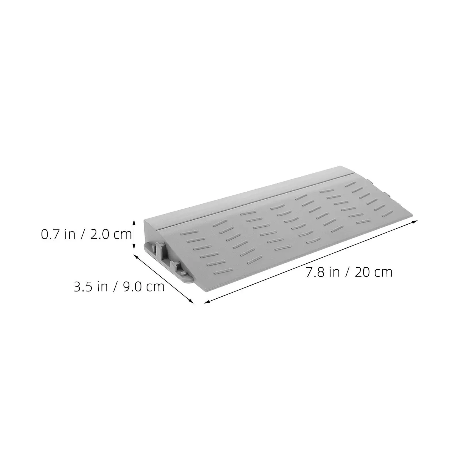 4Pcs Threshold Ramp Plastic Grey 0.8 Inch Rise Door Transition Ramp for Robot Vacuum Wheelchair Sweeping Robot