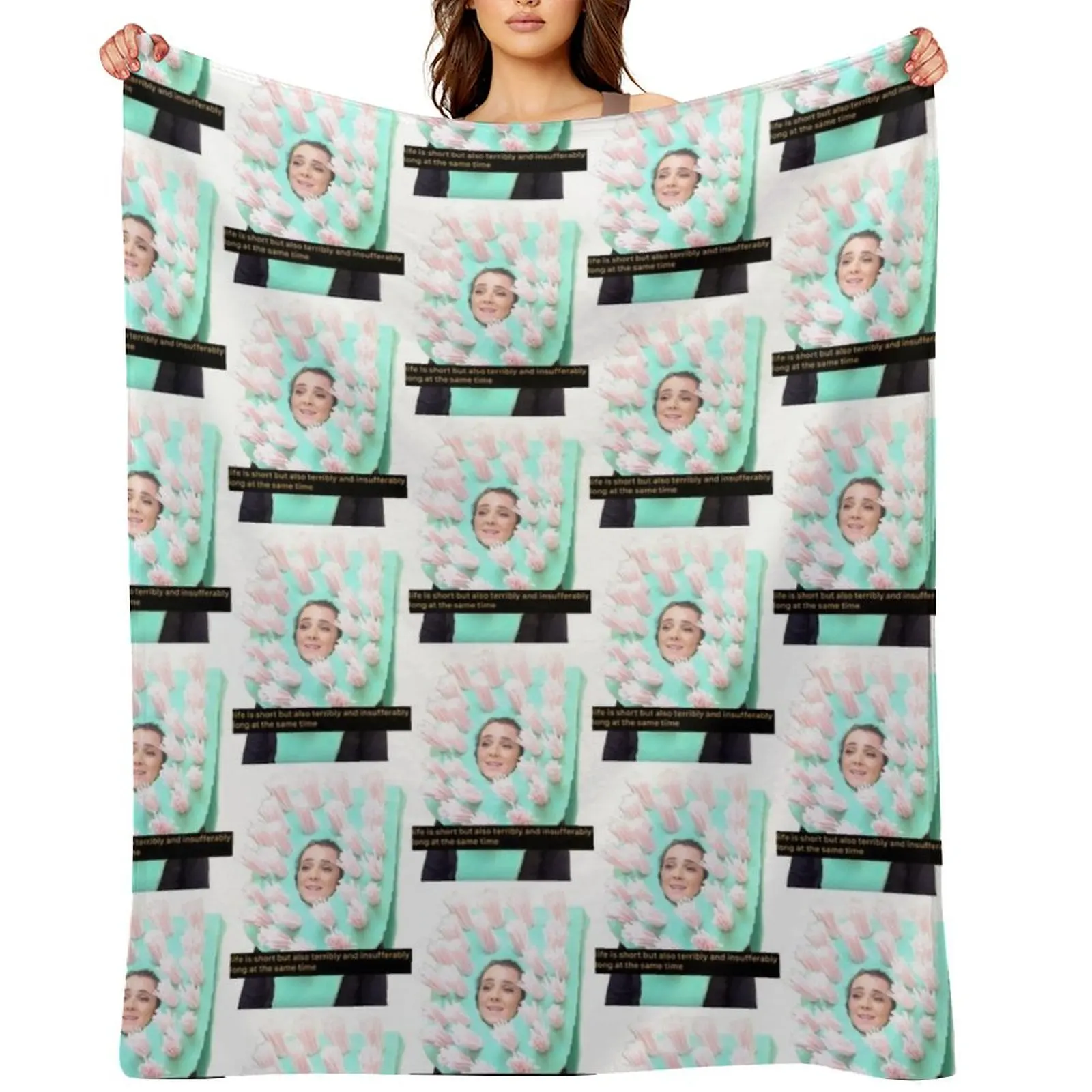 Jenna Marbles toothbrush Throw Blanket Furrys Luxury manga Personalized Gift Blankets