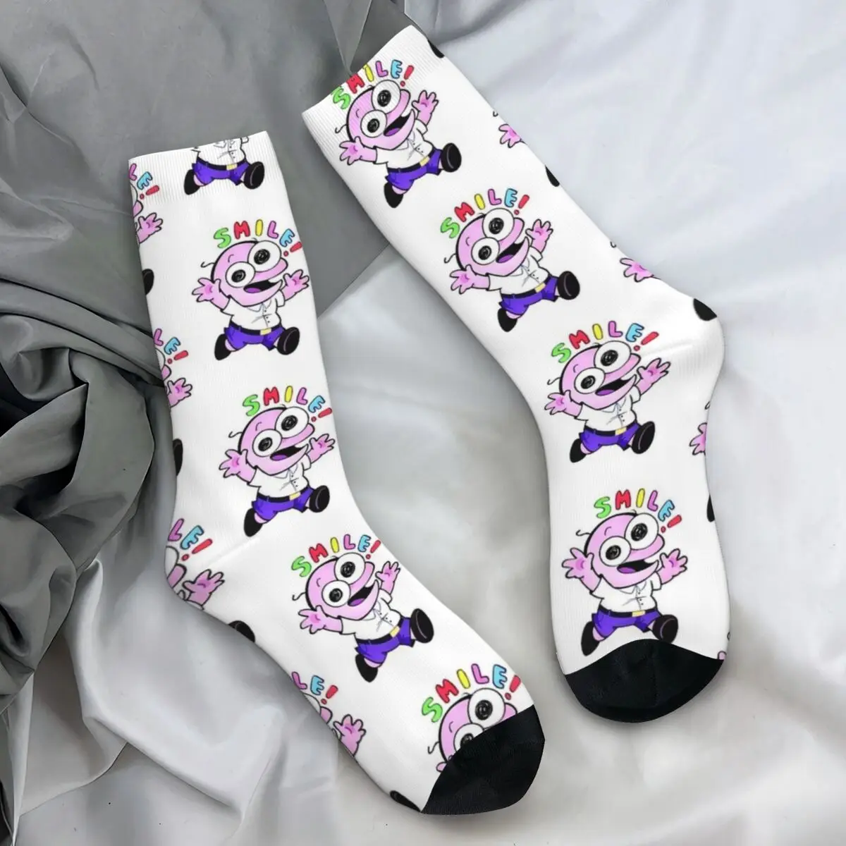 

Smiling Friends Pim Socks Cartoon Comic Vintage Stockings Couple Soft Breathable Cycling Socks Spring Graphic Non Skid Socks