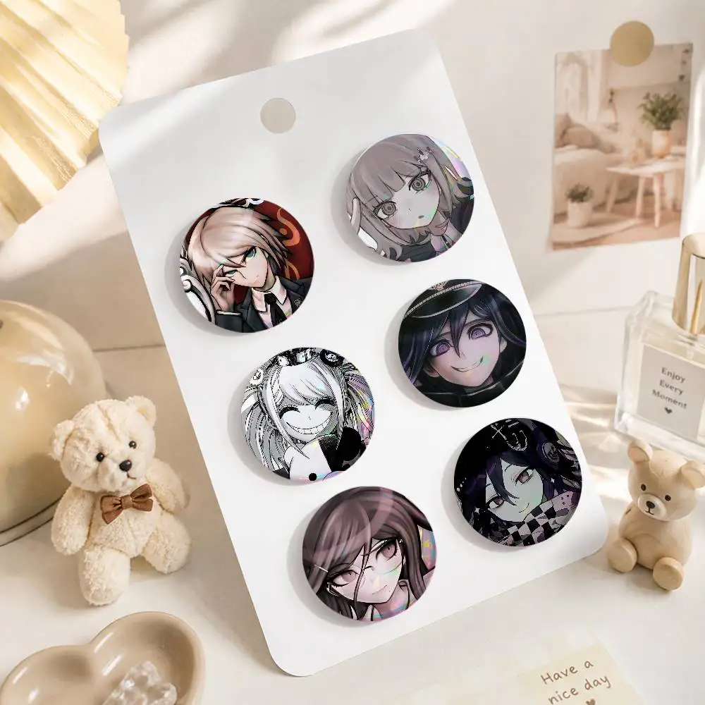 Anime A-Danganronpa-E Art Badges Button Round Creative Pin Brooch Badge Bag Decor Accessories Fans Collect Friends Gifts