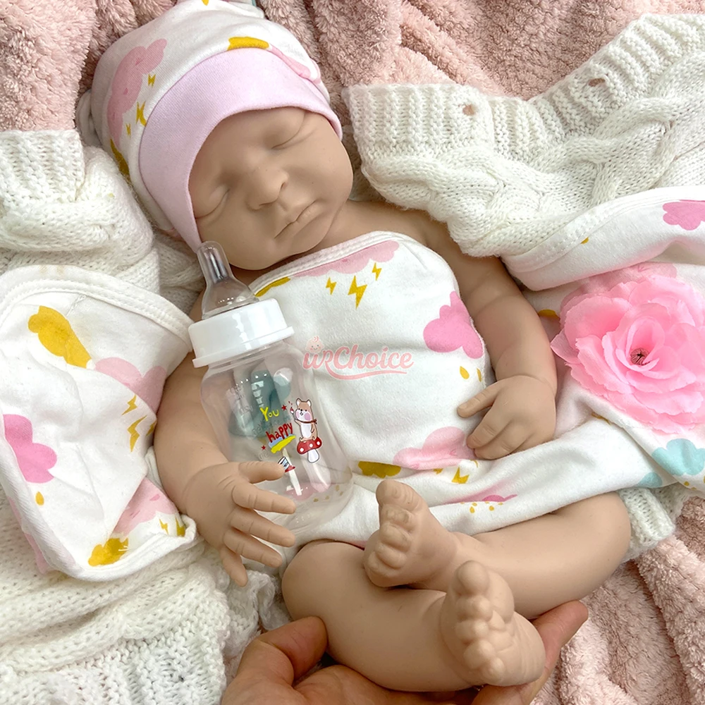 Muñeca realista de 17 pulgadas de España, muñeca Reborn de silicona para niña con piel pintada en 3D, muñeca realista para recién nacido, colección de juguetes para regalo