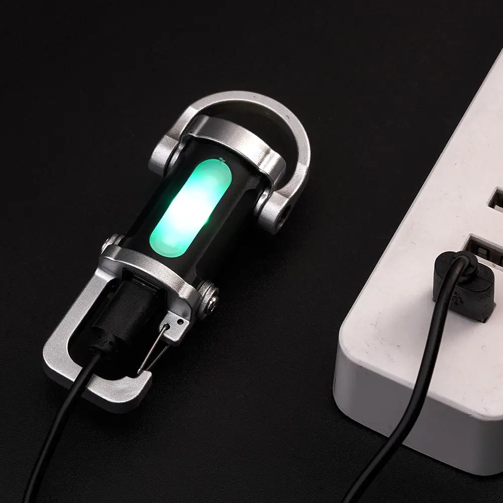 Powerful Mini LED Keychain Flashlight USB Rechargeable Hanging Work Light Waterproof Keyring Walking Pocket Lamp Keychain