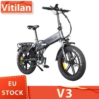 Vitilan V3 Electric Bike 20*4'' Fat Tires 1000W Brushless Motor 48V 13Ah Removable Battery 45miles Range Disc Brakes LCD Display