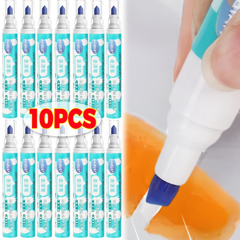 휴대용 얼룩 제거제 펜 노워시 인스턴트 얼룩 치료제 커피 얼룩 제거제 클린 브러쉬 여행 야외 비상 제거 펜