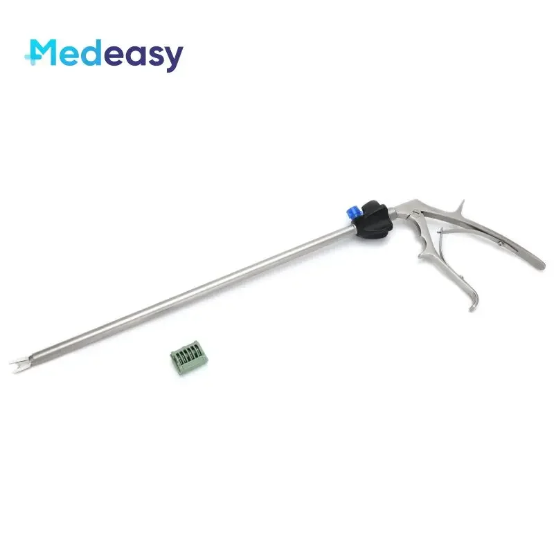 laparoscopic titanium ligating clips applier,  titanium clip lt-300, double action clip applicator