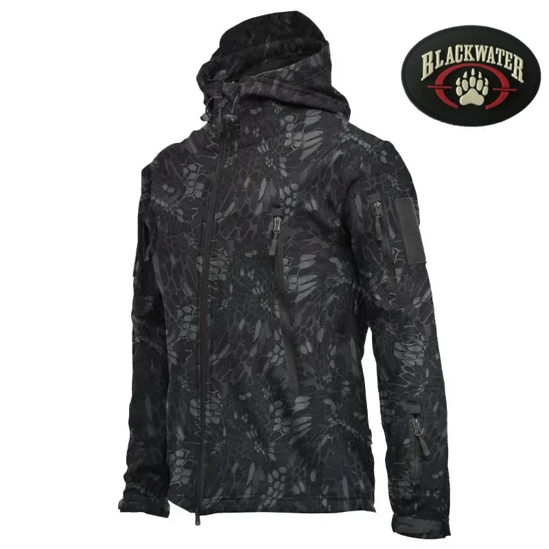 Winter Coats Casual Fleece Warm Soft Shell Windbreaker Waterproof Outwear Windproof Camo Hooded Jackets and pants