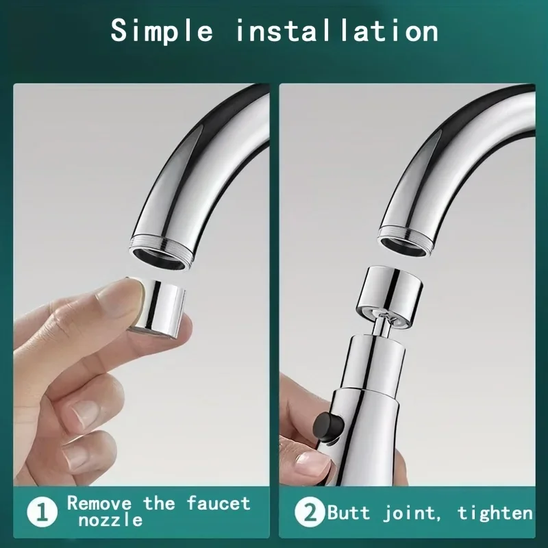 Purpose Faucet Extension with Splash Proof and Pressurized Sprinkler Three-Speed Rotatable Bubbler