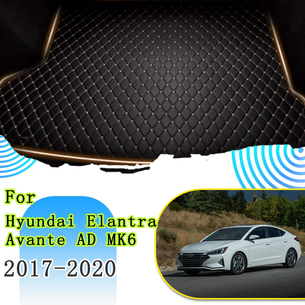 Car Trunk Mat For Hyundai Elantra Avante AD MK6 2017 2018 2019 2020 Scratch Proof Car Interior Trunk Window Pad Car Accessories