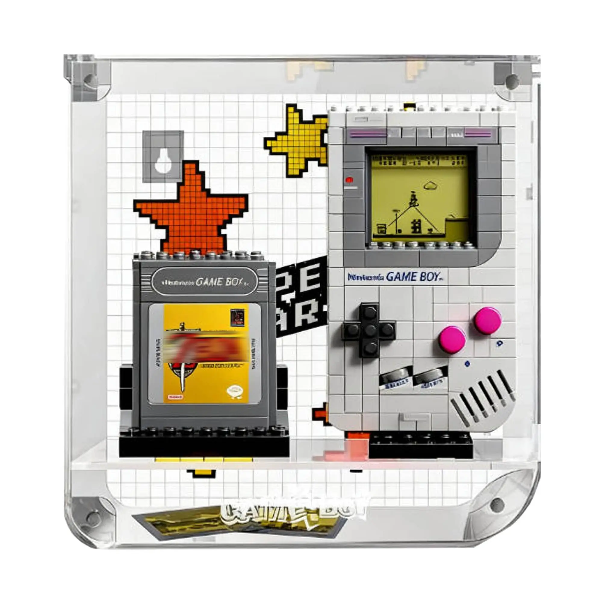 

Acrylic Display case for Lego 72046 Game Boy Set,Dustproof Display Box, Storage Box,Transparent Case-Display Box only