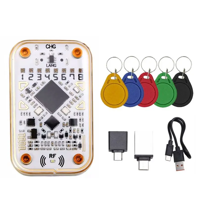 Chameleon Ultra RFID Smart Chip Reader+5XUID Keychain Smart Card Emulator 125K 13.56M IC ID Card Decode Read Writer-Y41A
