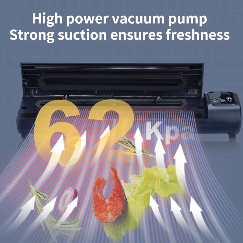 Wireless Portable LCD Digital Display Rechargeable Vacuum Sealing Machine Food Plastic Sealing Machine Outdoor Packaging Machine