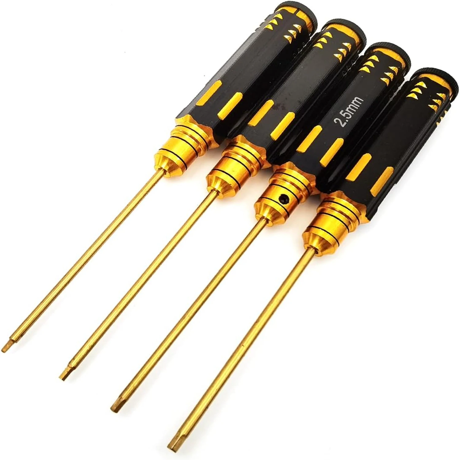 Ideal tools for discerning RC helicopter owners, this 4-piece steel KIRO&SEEU hex driver set is high-quality, durable, and preci