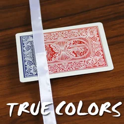 True Colors Card Magic Tricks Blue to Red Card Back Color Change Magia Accessories Close Up Illusions Gimmicks Mentalism Props