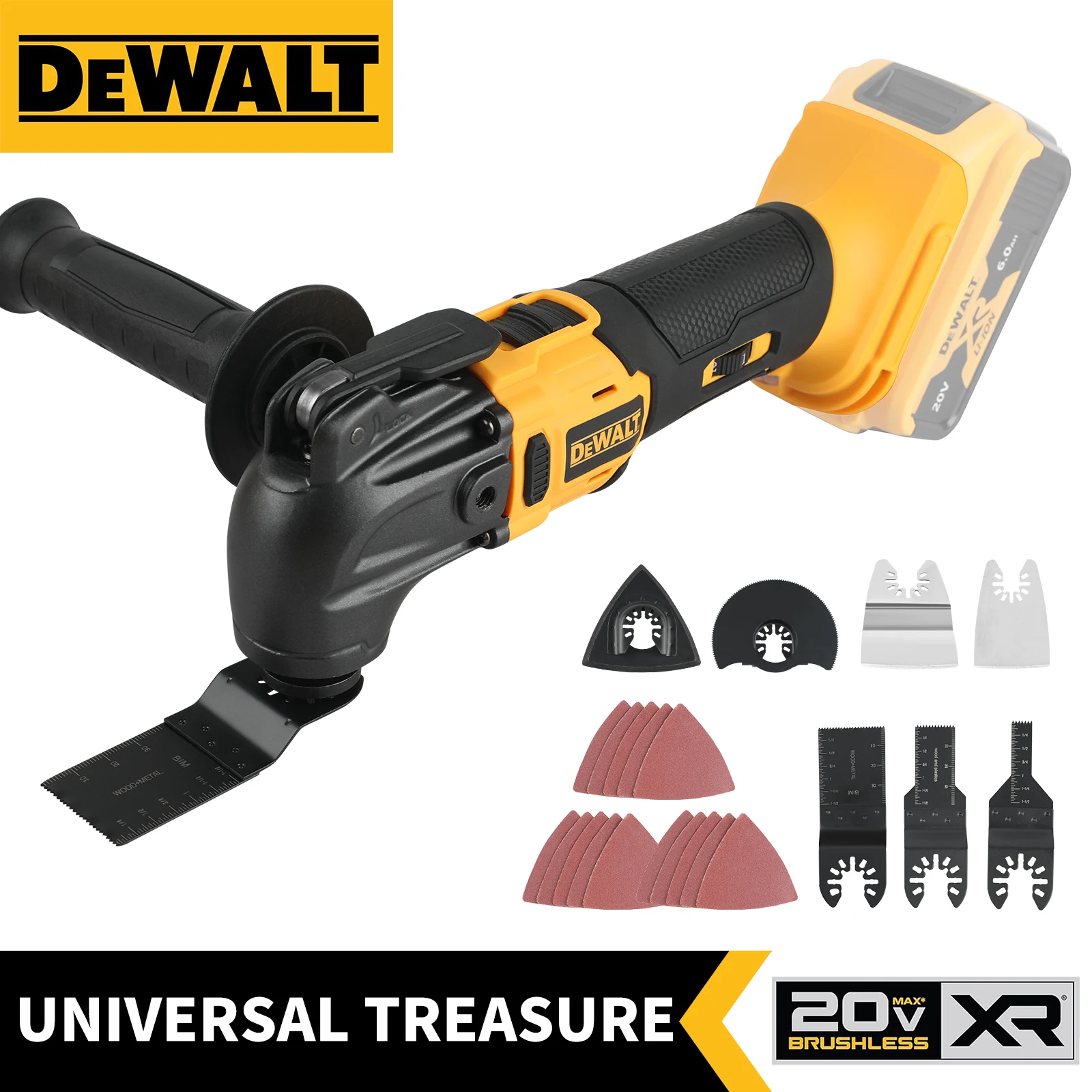 

DEWALT 21V Brushless Cordless Oscillating Multi Tool w/5 Accessories,Tool-Free Quick Change,Cutting,Sanding Grout Removal