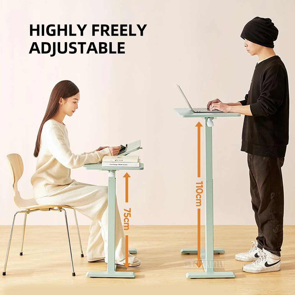 Hydraulic lifting bedside table computer desk Home office desk Movable table
