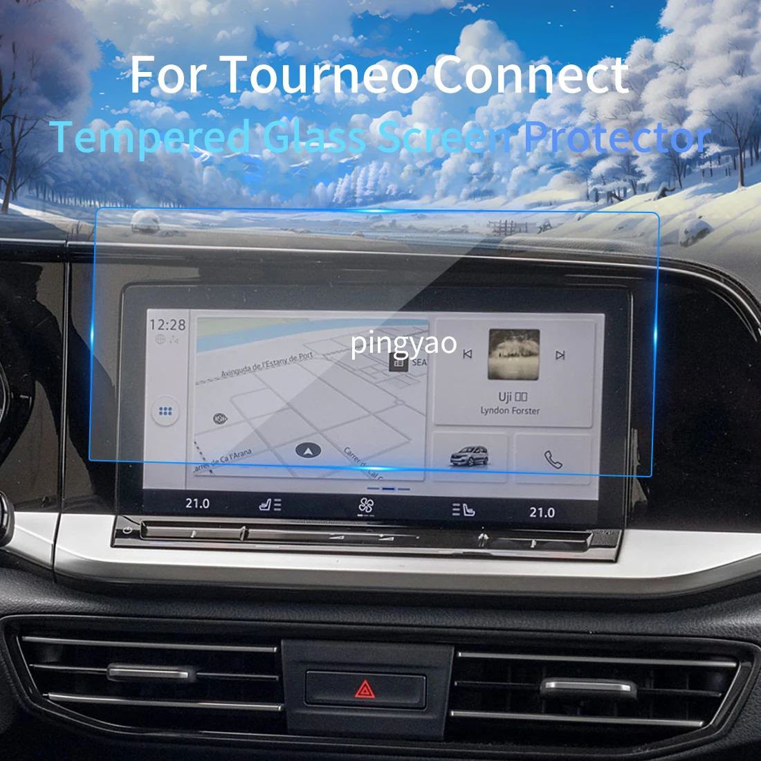 

Car Sticker Screen Protector Navigation Display Tempered Glass Protective Film Car Accessories Vehicle For24 FordTourneo Connect