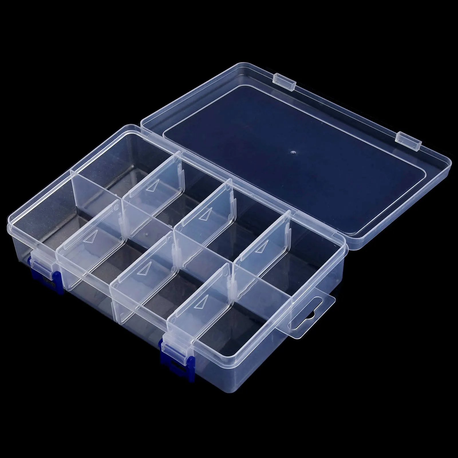 Adjustable 8 Grids Compartment Plastic Storage Box Jewelry Earring Bead Screw Holder Case Display Organizer Container