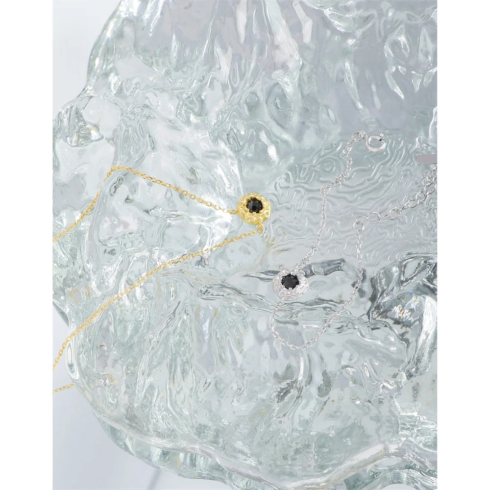 INS S925 الكورية - نسيج نسائي فاخر وفريد من نوعه ومكشكش من الزركون متعدد الاستخدامات